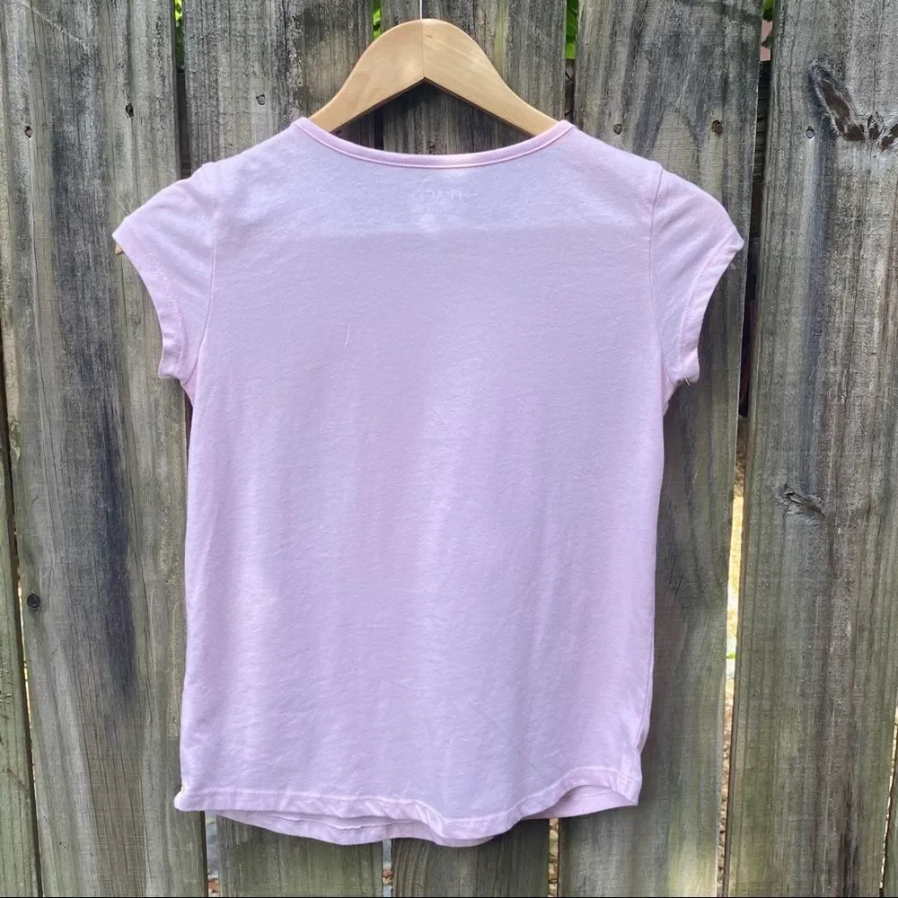 Pink Unicorn Double Sided Sequin Tee Sz L 10/12